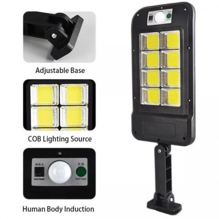 Corp de iluminat stradal cu panou solar Street Lamp, senzor miscare si 8 x LED COB [4]