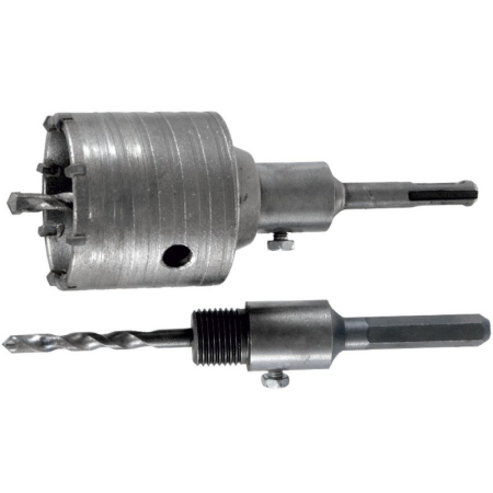 Freze si carote - Dedra Carota tip carbura cu adaptor SDS Plus si tija Hex, 65x55mm