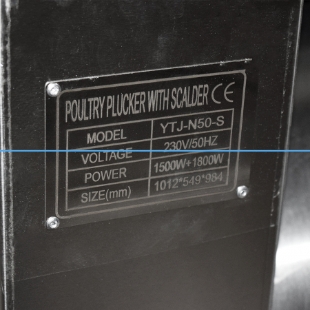 Deplumator electric cu oparitor pentru oparit si penit pasari . Putere motor 1500W / Putere rezistenta fierbator 1800W [3]