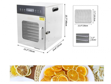 Deshidrator alimente FD-10, 400W, 10 tăvi inox [2]