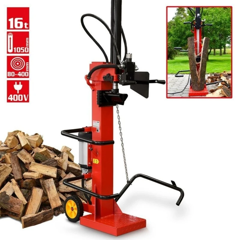 Despicatoare de lemne - Despicator de busteni HECHT 6160, motor electric, putere 4000 W, presiune maxima 16 tone, lungime maxima lemn 100 cm, diametru maxim lemn 40 cm