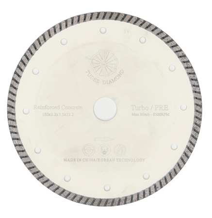 Discuri diamantate - Disc diamantat Tudee debitare beton armat, premium, 180x22.2x7.5x2.2mm