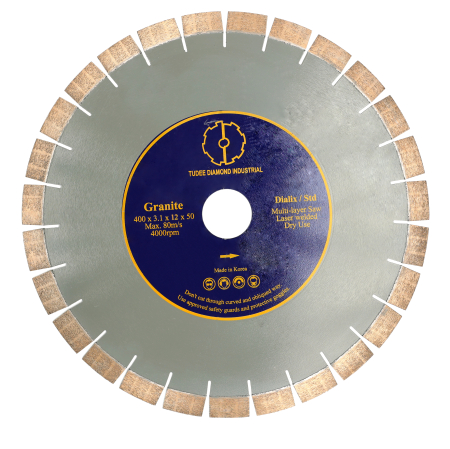 Discuri diamantate - Disc diamantat Tudee debitare granit, standard, 400x50x12x3.1mm, reductie