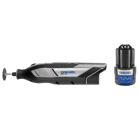 Dremel 8240-3/45 Unealta multifunctionala cu 1 acumulator 12V, 2Ah + 45 accesorii si geanta transport [1]