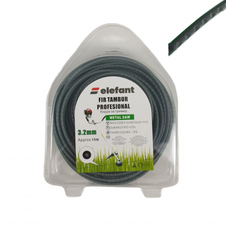 Accesorii motocositoare - FIR TAMBUR (METAL SAW GREEN) 3.2mm x 15 m