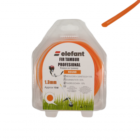 Casa, gradina si ferma - FIR TAMBUR (ROTUND ORANGE) 1.3mm x 15m