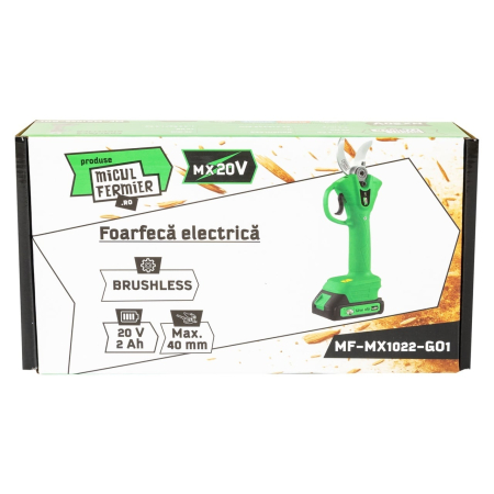 Foarfecă electrică cu acumulator Micul Fermier MF-MX1022-G01, 20V, 2Ah, 40 mm, Brushless [6]