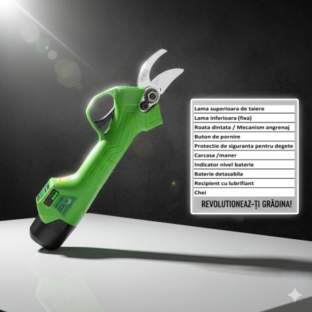 Foarfecă electrică Micul Fermier MF-MX1020-G01 – 14.4V, Brushless, 25 mm [5]