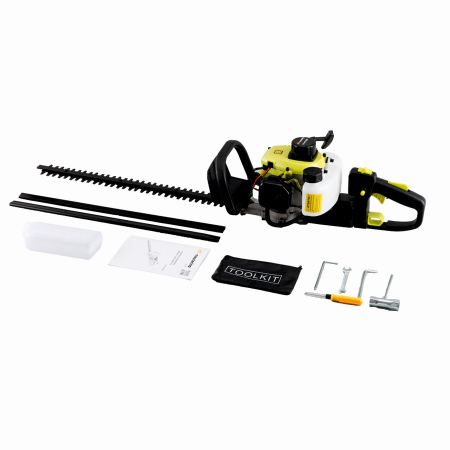 Foarfeca pe benzina pentru gard viu MESTERINO TOOLS NT-HT230B, motor 2 timpi, cilindree 22.5 cm3, putere 0.9 cai, lungime taiere 46 cm [1]