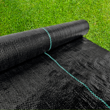 Folie antiburuieni/mulcire din polipropilena, MESTERINO PP1000125, 1 m X 25 m, densitate 100g/mp culoare neagra cu dungi, protectie UV [3]