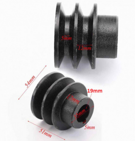 Fulie dubla pentru motor pe benzina AX 20mm [6]