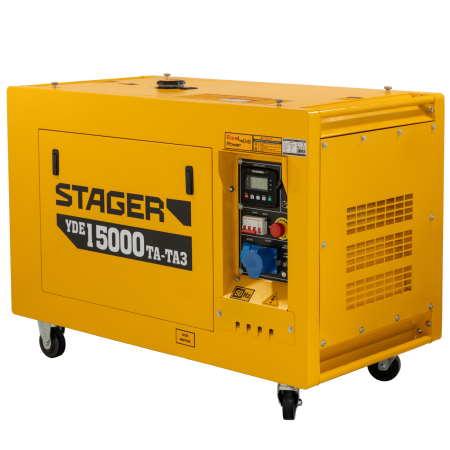 Generatoare insonorizate - Generator profesional Stager YDE15000TA-TA3, 11.5 kW, DualPower 230-400V, insonorizat, diesel, 3000rpm, pornire electrica