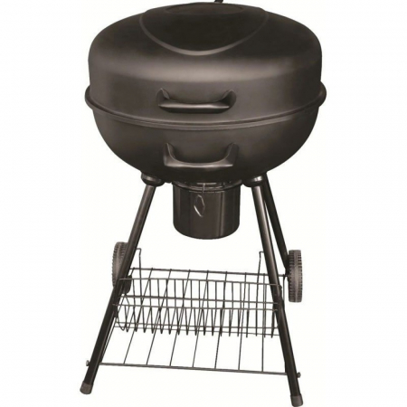 Casa, gradina si ferma - Gratar de gradina HECHT Merida, diametru 53.3 cm, din otel inoxidabil, cu roti
