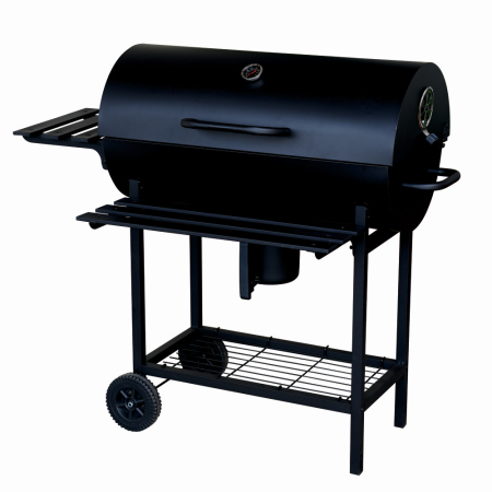 Gratar pe carbuni KLUGMEISTER KY1813D, material otel, cu capac si roti deplasare, cu rotisor, suprafata gatire 71x35 cm [2]