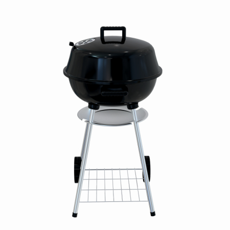 Gratar pe carbuni KLUGMEISTER KY22018A, material otel, cu capac si roti de deplasare, diametru gatire 54 cm, inaltime gatire 78 cm [1]