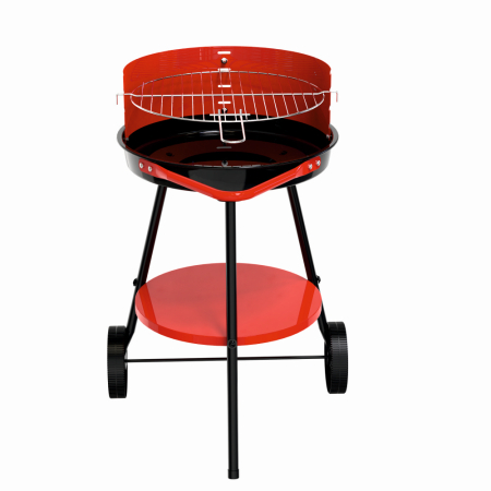 Gratar pe carbuni KLUGMEISTER KY23016A, material otel, circular, portabil, inaltime gatire 59-69 cm, cu roti deplasare [2]