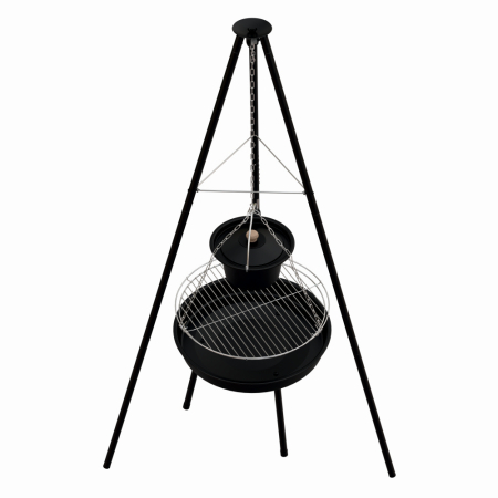 Gratar pe carbuni KLUGMEISTER KY23020A, material otel, suspendat, cu trepied, diametru 49 cm [1]