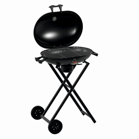 Gratare cu carbuni - Gratar pe carbuni KLUGMEISTER KY30018, material otel, cu roti deplasare, pliabil, gura golire cenusa, suprafata gatire 54x37 cm