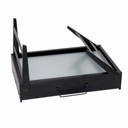 Gratar pe carbuni KLUGMEISTER KYCG02-B, material otel, inaltime gatire 24 cm, dimensini 43.5x29x24 cm [2]