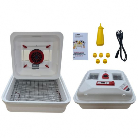 Casa, gradina si ferma - Incubator oua ELEFANT E6, 50W, 220V, 30-40C, Intoarcere manuala, Senzor umiditate