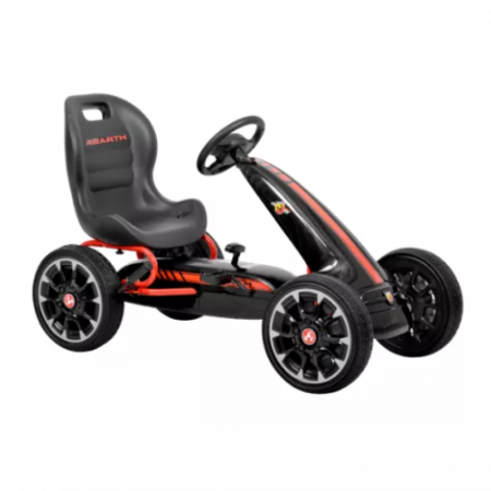Casa, gradina si ferma - Kart cu pedale HECHT Abarth Black, greutate maxima suportata 25 kg, dimensiuni 113 x 57 x 73 cm, negru