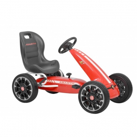 Casa, gradina si ferma - Kart cu pedale HECHT Abarth Red, greutate maxima suportata 25 kg, dimensiuni 113 x 57 x 73 cm, rosu