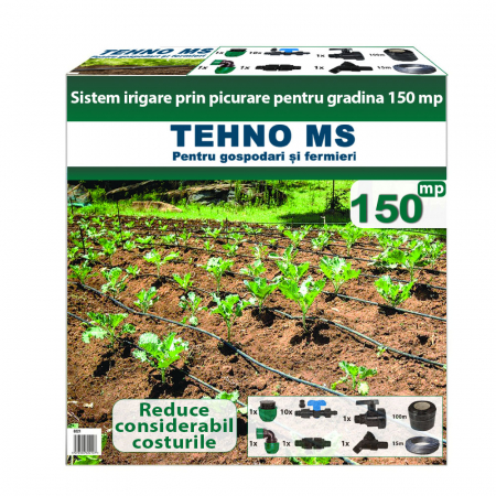 Sisteme de irigat si stropit - Kit complet Sistem irigare prin picurare pentru gradina cu suprafata de 150 mp