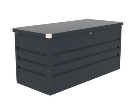 Depozitare gradina - Lada pentru depozitare gradina metalica, KLUGMEISTER Max B, dimensiuni 132x61x62 cm, culoare Gri