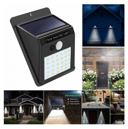 Lampa cu LED incarcare solara si senzor de miscare 30 x LED [1]