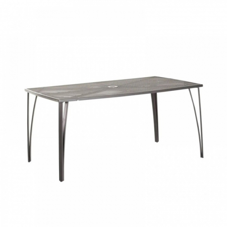 Mobilier pentru gradina - Masa metalica de gradina HECHT Navassa, forma dreptunghiulara, fixa, 153 x 96 x 73 cm, gri