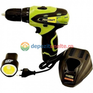 Bormasini / Masini de gaurit - MASINA DE INSURUBAT PROCRAFT PA12PRO, 12V/2A, 1350RPM, 2 ACUMULATORI MODEL 2018