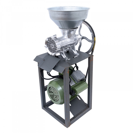 Masina electrica de tocat carne din aluminiu, Nr.32, cu cadru si motor electric de 1500 W, 1400 Rpm, 2 kg/min [1]