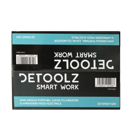 Mini aragaz portabil, Detoolz, 2.8kW, 1 ochi, Piezo [4]