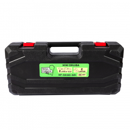 Mini drujba Micul Fermier, 20V, cu doua lame 6'' si 8'', doua lanturi [18]