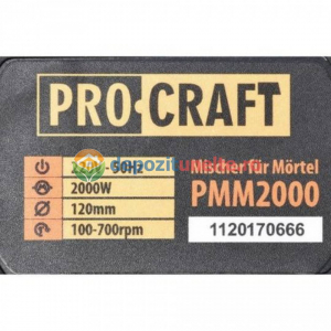 MIXER MATERIALE CONSTRUCTII PROCRAFT PMM2000, 2000W, 700RPM [5]