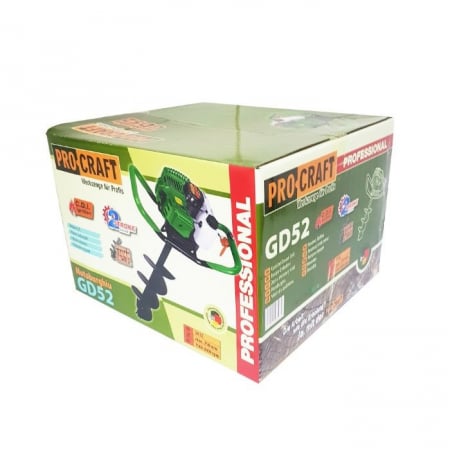Motoburghiu pamant PROCRAFT GD52, 2.0 CP, 8000rpm + Burghiu 150x800 mm [2]