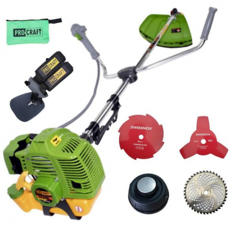 Motocoasa benzina Procraft T4200 Pro cu Sistem de Blocare Disc, 4200W, 4 sisteme de taiere [1]