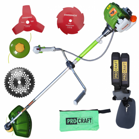 MOTOCOASA PROCRAFT T5600, MOTOR 4 TIMPI, 7.6CP, 5600W, 4 MODURI DE TAIERE, MOTOCOSITOARE PE BENZINA [5]