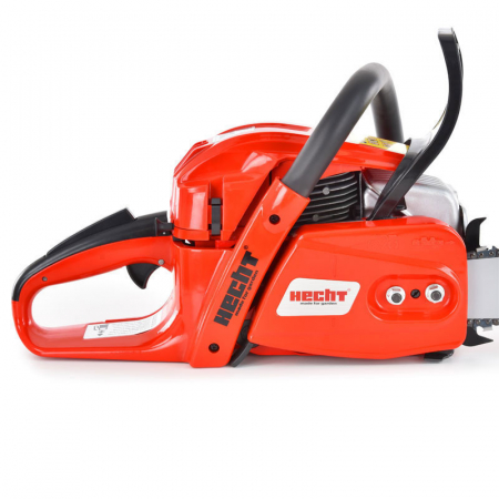 Motofierastrau Hecht 958 lama de 39 cm motor de 58 cm3 cu o putere nominala de 3,3 cp. Greutate 5,5 kg. [1]