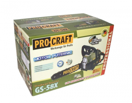 Drujba Procraft GS-58X, 2.7CP, 11500 RPM, 2 lame si 2 lanturi [9]