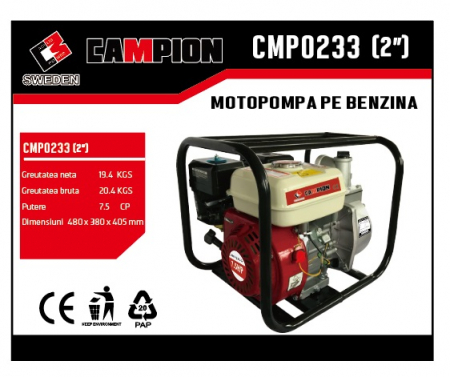 Motopompa benzina Campion 7.5 Cp, 2" 850 l/min [1]