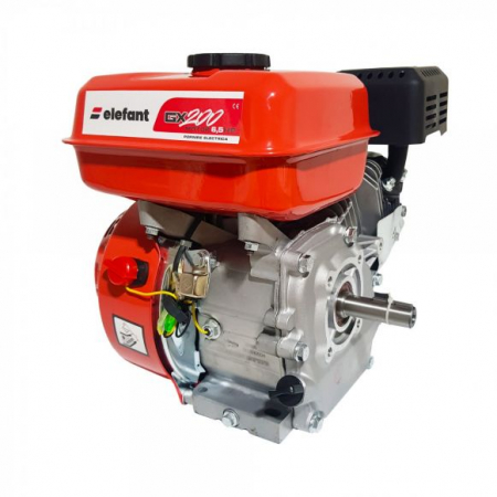 Casa, gradina si ferma - Motor pe benzina Elefant GX200, 6.5 CP, 196 cc, Profesional 4 timpi, Ax 20 mm