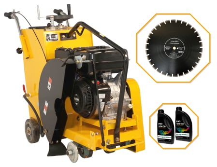 Taietoare beton si asfalt - Pachet Masalta MF20-3 Taietor beton, asfalt 500mm, Robin EX40, benzina + URBAN CUT disc diamantat 500x3.6x10x25.4mm + 2L PRO 10W-30 ulei motor