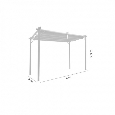 Pergola Hecht pergola 4x3 kit de ancorare inclus dimensiune 400 x 300 x 228 cm [13]