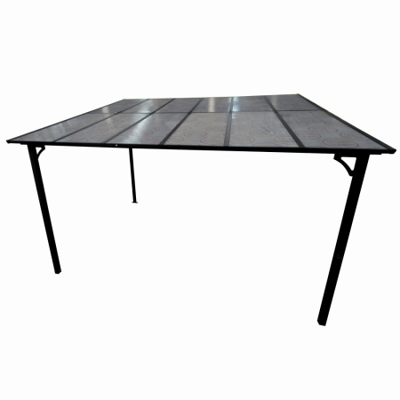 Pergola pentru terasa/gradina din otel si aluminiu KLUGMEISTER KJF5092, 360x300x250/190 cm, culoare gri [1]