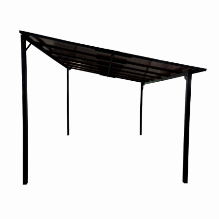 Pergola pentru terasa/gradina din otel si aluminiu KLUGMEISTER KJF5092, 360x300x250/190 cm, culoare gri [2]