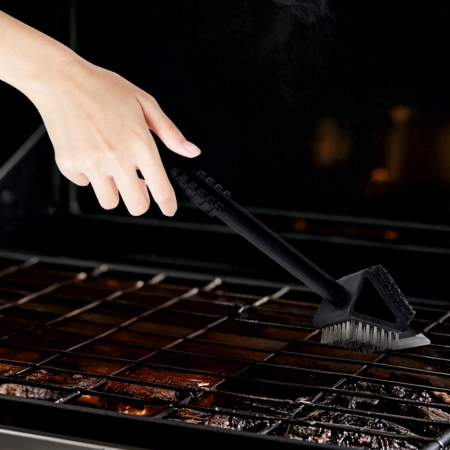 Perie cu racleta pentru curatat gratarul KLUGMEISTER KY1030A, peri metalici + racleta [1]