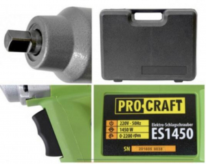 PISTOL ELECTRIC DE IMPACT PROCRAFT ES1650, 1650W, 450NM. 2200RPM [3]