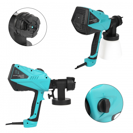 Pistol electric de vopsit 600W 1200ml/min, Detoolz DZ-SE144 [9]