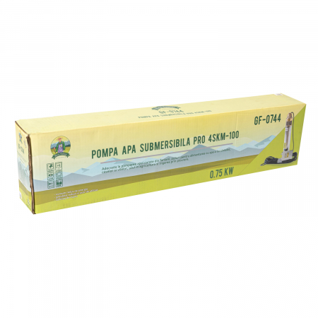 Pompa apa submersibila Micul Fermier 0,75kw, 65m, 1 tol inox 4SKM-100 PRO debit 2.7mc  GF-0744 [3]